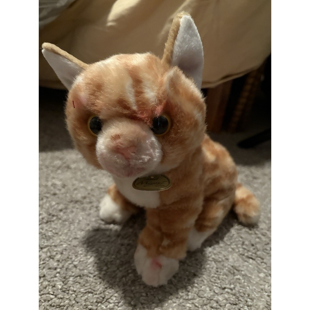 Miyoni Tots By Aurora Plush Orange Tabby Kitten Cat Realistic Stuffed Animal 8"